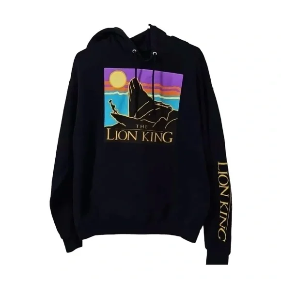 Disney Sweaters Vintage Black Hoodie Disney Lion King Musical